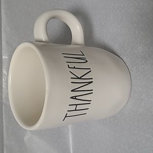 rae dunn THANKFUL‎ matte finish ceramic coffee tea mug